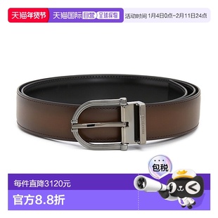 1h可退 韩国直邮ferragamo 男士 腰带菲拉格慕牛皮复古休闲皮带
