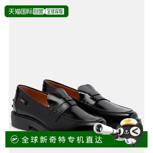 皮质乐福鞋 托德斯 女士 舒适时 black黑色 香港直邮TOD 1h可退