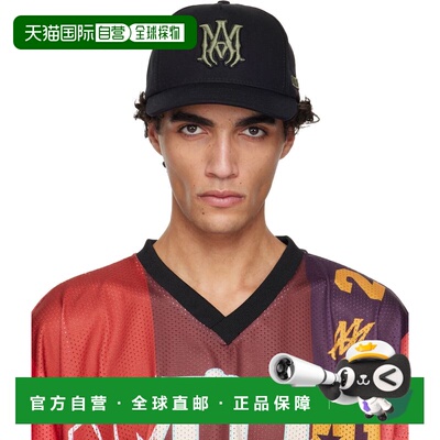 1h可退 香港直邮AMIRI 男士 黑色 MA Outline Canvas 棒球帽 AMSA