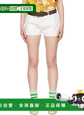 1h可退 香港直邮潮奢 Erl 女士 白色牛仔短裤 ERL04P014 white白