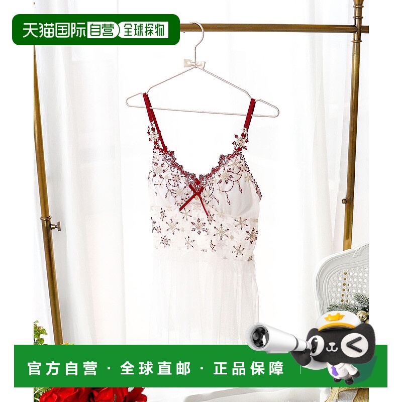 1h可退 日本直邮Risa Magli 女士圣诞雪花刺绣吊带背心 N05392412