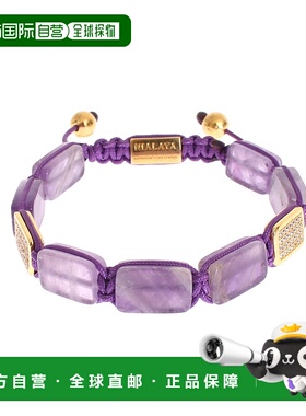 自营 Nialaya CZ 紫水晶 18K 925 女士手链 - 紫色 美国奥莱直发