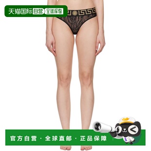 1h可退 香港直邮versace 范思哲 女士 黑色 Greca Border Lace 三