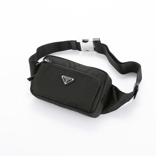 日本直邮Prada ReNylon+SAFFIANO 斜挎包前拉链 2VL977 2DMG WOO