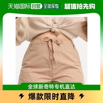 香港直邮潮奢 ASOS 女士Curve 设计褐色工装短裤