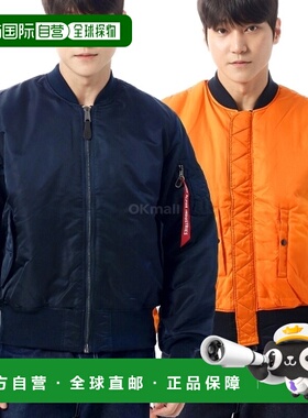 韩国直邮Alpha Industries MJM21000C1 复制品蓝色防水夹克 男士