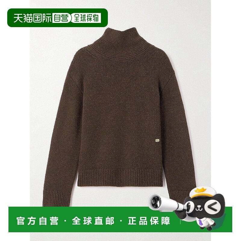 1h可退 香港直邮GANNI 甘尼 女士 棕色羊毛牦牛毛衣 K2611