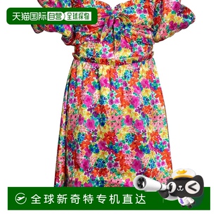 for 自营 love lemonsMerrill蓬松袖 露背缎面提花迷你连衣裙