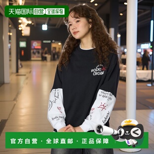 1h可退 日本直邮RODEO CROWNS WIDE BOWL 男女同款假层次长袖T恤