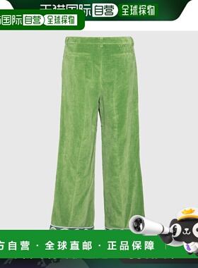 香港直邮VALENTINO 男士休闲裤 6V3RBJ74AM2LR1 SS2025 绿色亚麻