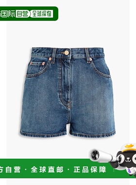 1h可退 香港直邮valentino 华伦天奴 女士 牛仔短裤 B3DD13S79E55