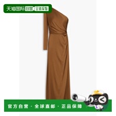 扭曲缎面绉纱睡裙 香港直邮ALEX 单袖 女士 D1339PF24RUST PERRY