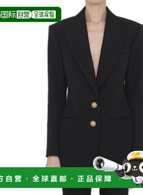 香港直邮BALMAIN 女士西服 CF1SE055WC090PA AW2024 黑色外套西装
