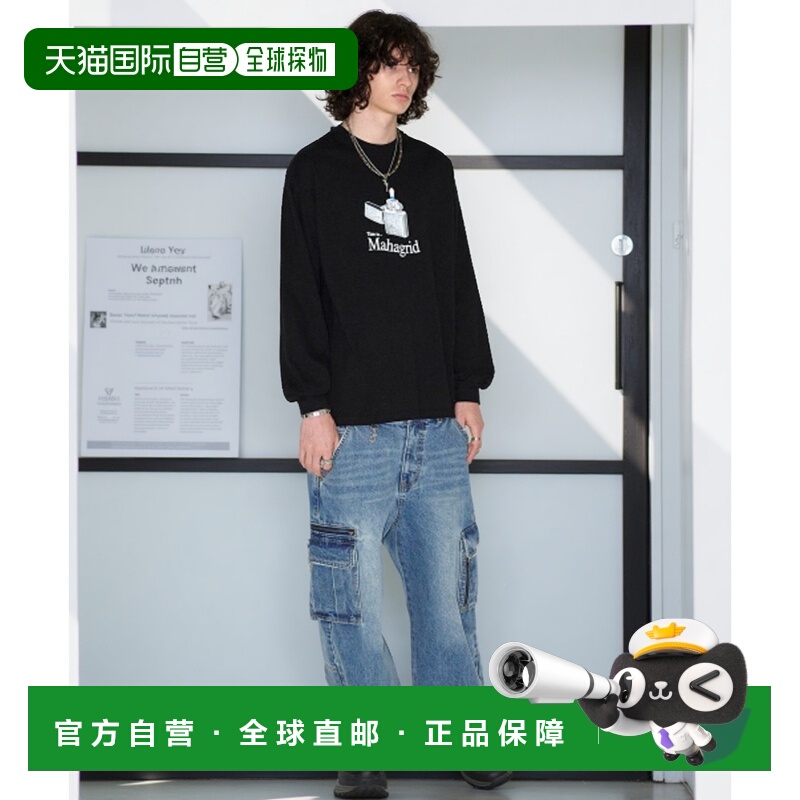 韩国直邮MAHAGRID 男士T恤MG2EFMT564ABK IT’S TIME TO LS TEE B
