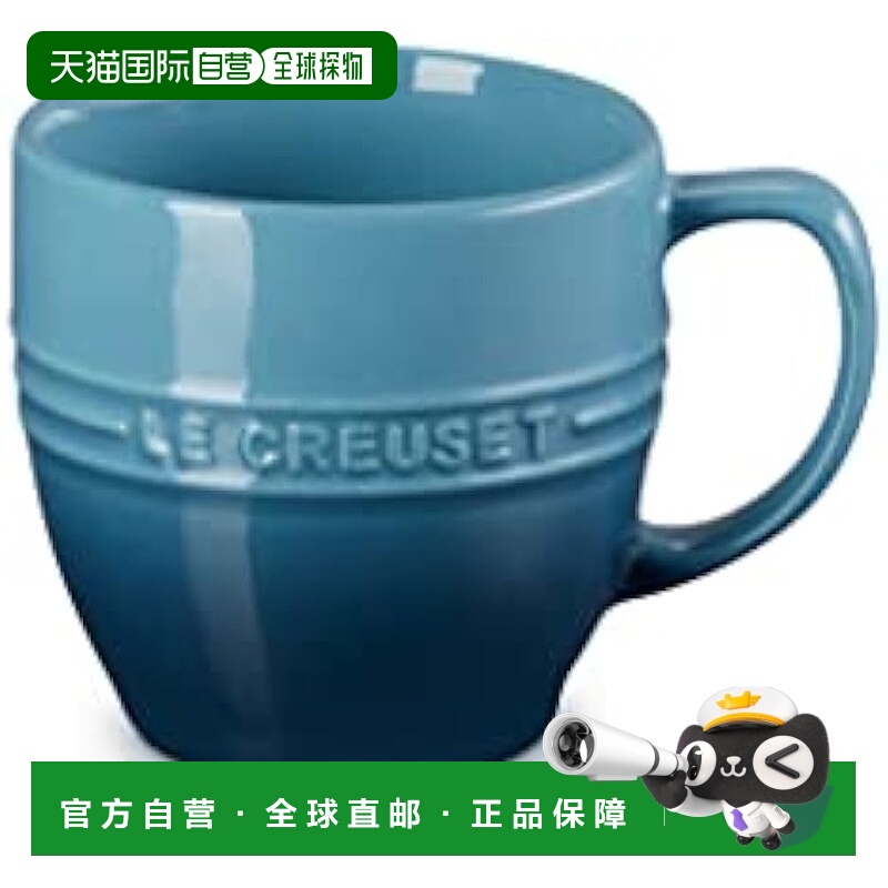【日本直邮】Le Creuset酷彩 马克杯 350ml 海军蓝 耐热 耐冷手柄