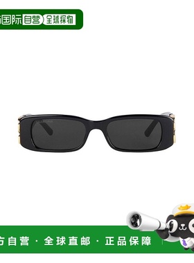 自营欧洲直邮Balenciaga巴黎世家 Dynasty女士黑色矩形太阳眼镜