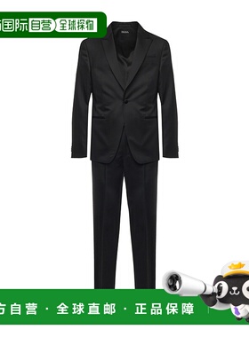 香港直邮Zegna 长袖西装外套和皱长裤套装 917702A9282KGQ8羊毛