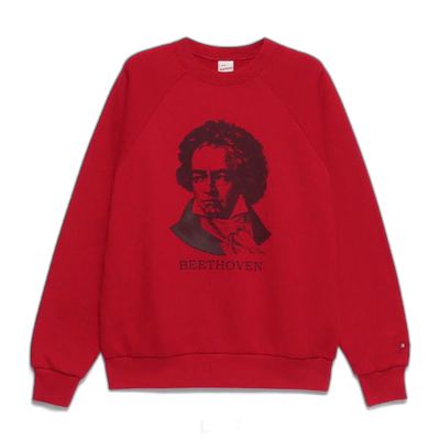 日本直邮Healthknit 经典运动圆领 Beethoven 54018 灰灰红