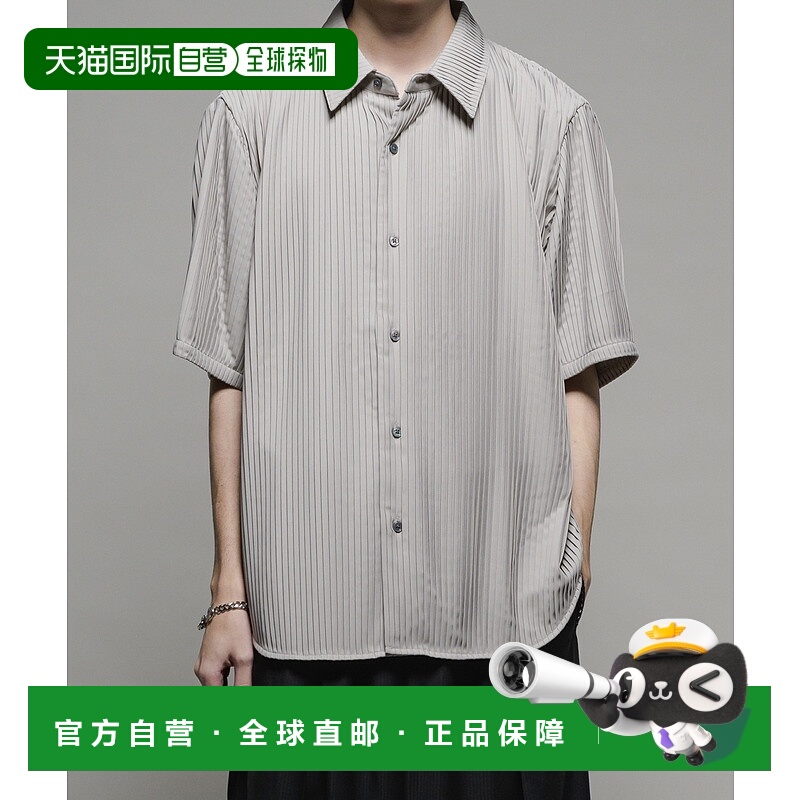 1h可退 日本直邮Casper John 男女通用干褶设计宽松衬衫 CJSTR251