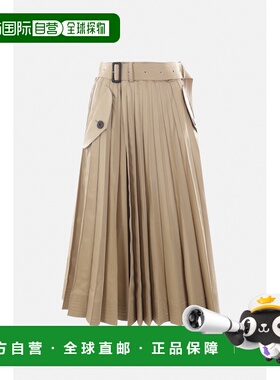 1h可退 香港直邮Sacai 女士 棉质华达呢半身裙 SCW214 beige米色