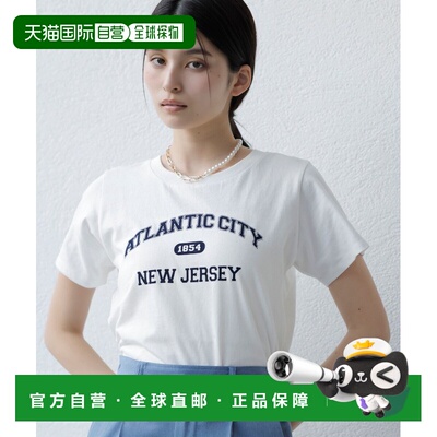 日本直邮VIS女士春夏短袖字母印花T恤 2025ABVM15100