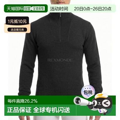 韩国直邮WoolPower 拉链龟领 400 黑色 (男装 7224) 长袖