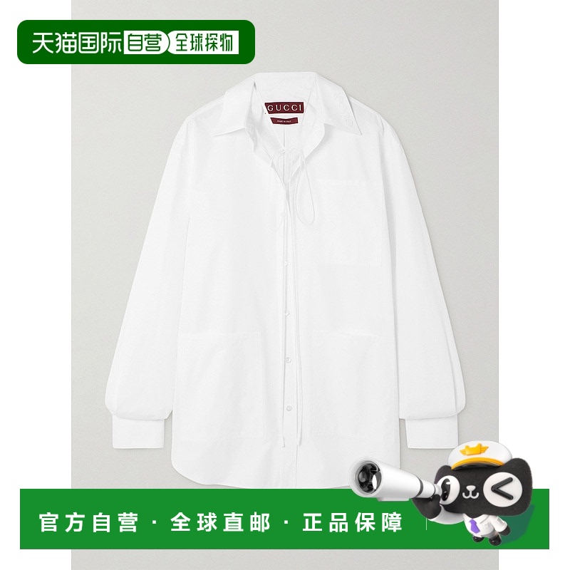 1h可退 香港直邮潮奢 Gucci 古驰 女士 长袖衬衫 816061Z7ADR府绸