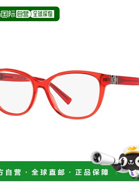 自营 Versace眼镜猫眼全环，透明红色镜架和透明演示镜片Ve327353
