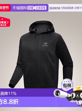 始祖鸟Emblem Fleece男款拉链徽标连帽修身卫衣