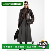 美国直邮 michael kors 1h可退 女士 皮质外套夹克