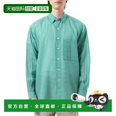 韩国直邮AURALEE 透气轻盈棉质格纹大衬衫（A25SS01GC） 长袖衬衫