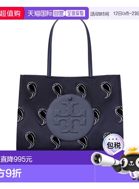 香港直邮TORY BURCH 女士手提包 178286400 AW2025 蓝色 Ella 小