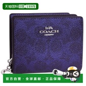 女士双折钱包插座SNAP WLT MTLLC 日本直邮Coach SIG CCL96SBLNV