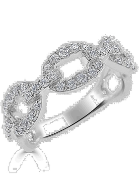 自营sabrina14k 金 & 钻石链环 - 白色 【美国奥莱】直发戒指