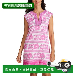 Bella 粉色 连衣裙 美国奥莱直发 刺绣花朵盖袖 自营