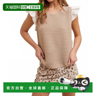 Ruffle Beige Sleeve 美国奥莱直 Sweater 自营wishlistTwofer