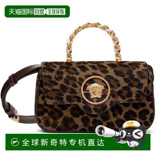 Versace 女士 香港直邮潮奢 范思哲 Medusa翻盖迷你包 Leopard