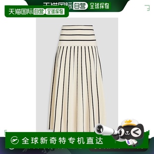 8738SMAT 香港直邮潮奢 ZIMMERMANN 女士 条纹针织中长半身裙