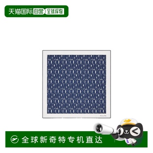 香港直郵DIOR 45MID090I607C540 藍(lán)色 女士圍巾 徽標(biāo)方巾真絲