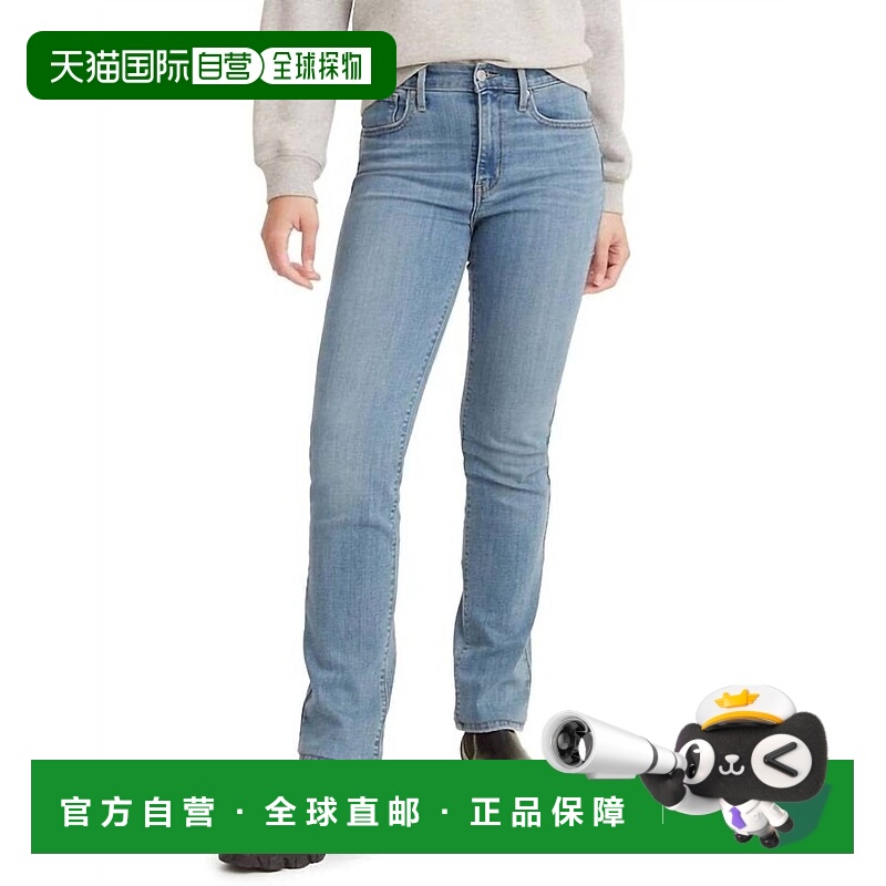 自营levi's724深靛蓝高腰修身直筒牛仔裤 美国奥莱直发李维斯