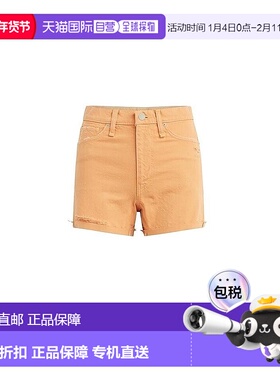 自营hudson jeansHudson牛仔裤Devon男朋友短裤女式26橙色棉质高J
