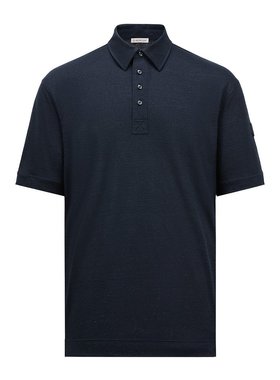MONCLER 男士T恤 K10918A0002189AZB76I CO 蓝色 短袖Polo衫