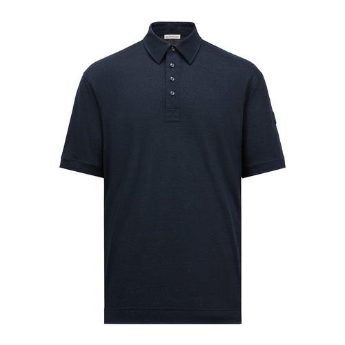 MONCLER 男士T恤 K10918A0002189AZB76I CO 蓝色 短袖Polo衫