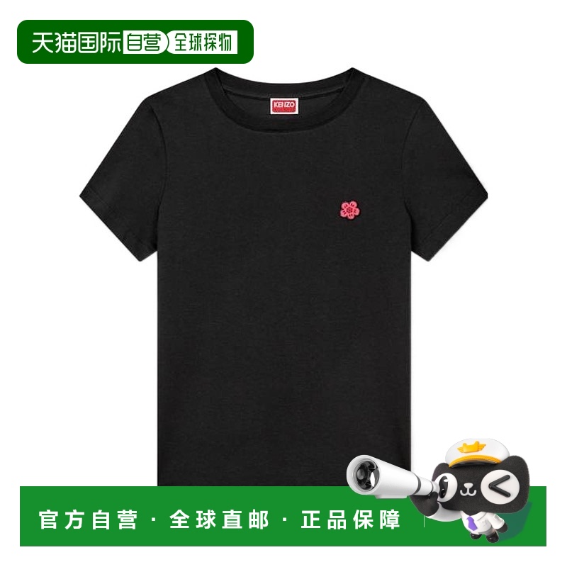 1h可退 香港直邮KENZO 女士T恤 FF62TS2594SO99J AW2025 黑色 圆T