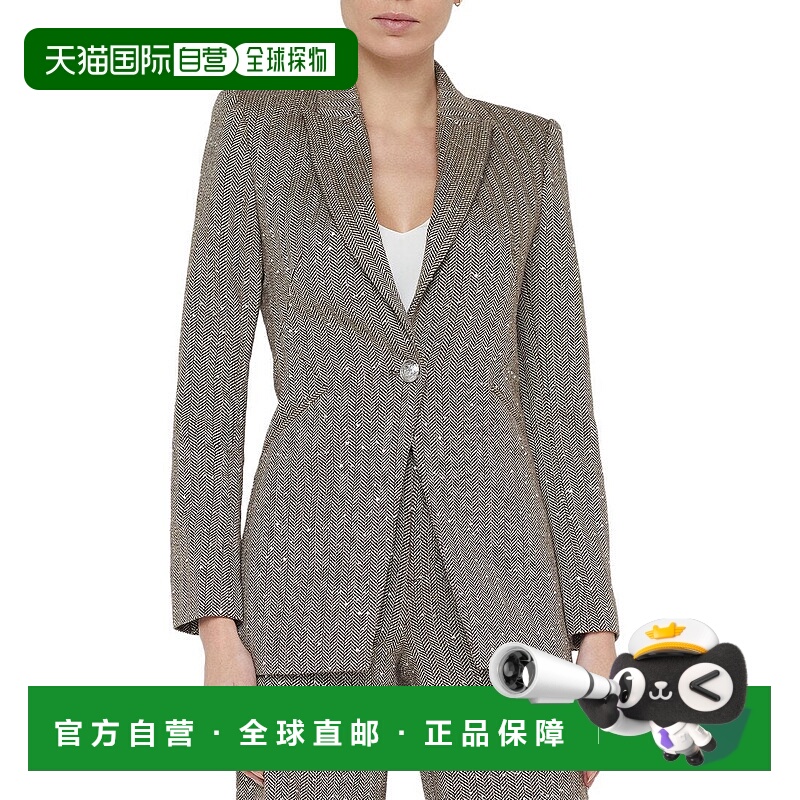 自营 L'AGENCE Sheila Structured Wool-Blend Blazer - green 美