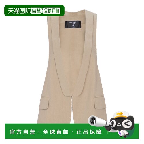 香港直邮BALMAIN 女士西服 GF0SA425CG710TF SS2026 花色 无袖马