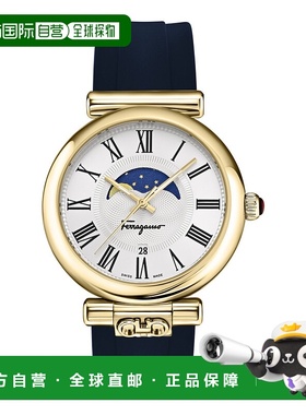 自营 salvatore ferragamoFerragamo Ora Moonphase 表带腕表 - /