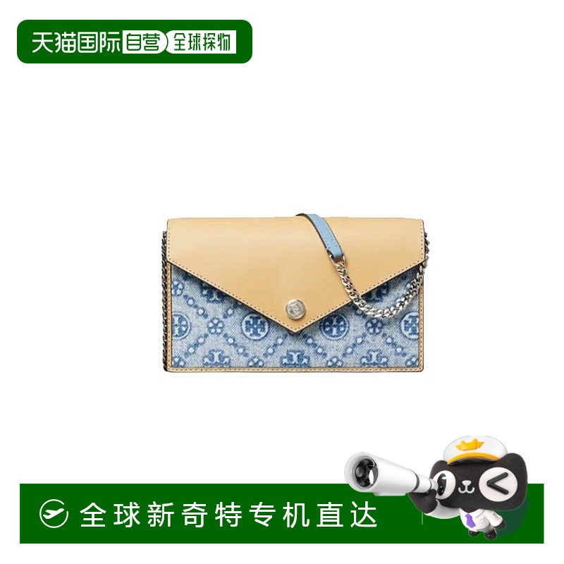 香港直邮TORY BURCH汤丽柏琦女款T Monogram单肩包信封包时尚牛仔