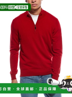 自营Mette Cashmere 1/4-Zip Mock Neck Sweater - red 美国奥莱