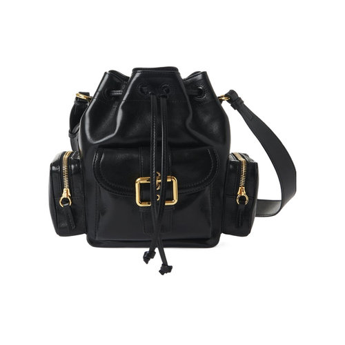 CHLOÉ 女士水桶包 C24WS537N83001 AW2025 黑色 亮面相机水桶包